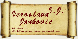Veroslava Janković vizit kartica
